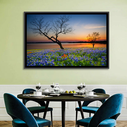 Texas Bluebonnet Sunset Wall Art