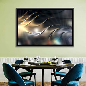 Metallic Wave Abstract Wall Art