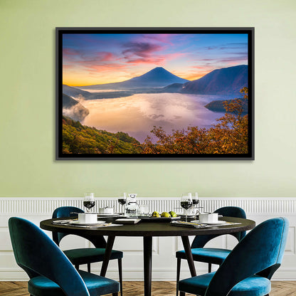 Mount Fuji at Lake Motosu, Autumn Sunrise Wall Art