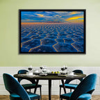 Salar De Uyuni Salt Flats at Sunset Wall Art
