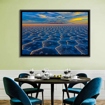 Salar De Uyuni Salt Flats at Sunset Wall Art
