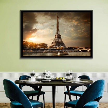 Eiffel Tower at Sunset Wall Art