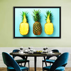 Three Pineapples Minimalist Design Wall Art