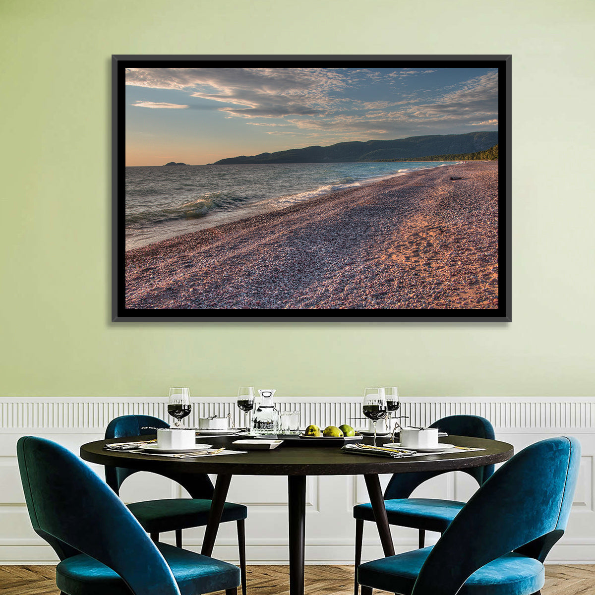 Lake Superior Pebble Beach Wall Art