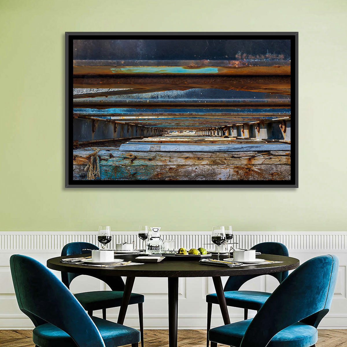 Weathered Dock Perspective Wall Art