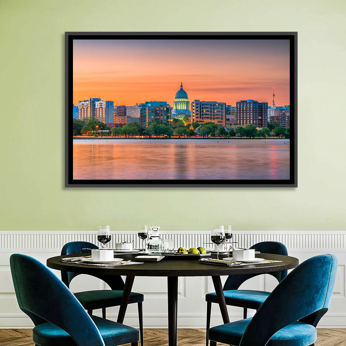 Madison State Capitol Skyline Wall Art
