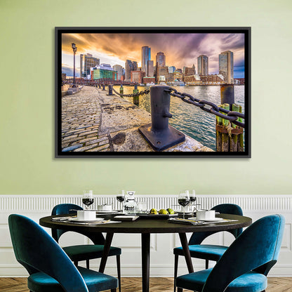 Boston Harbor at Dusk Wall Art
