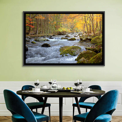 Autumn Mountain Stream Wall Art