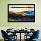 Moody Horizon Stripe Abstract Landscape Wall Art