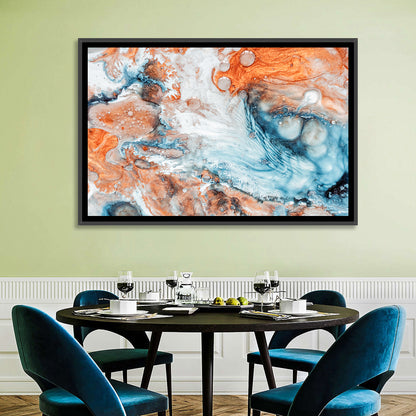 Copper Marble Fluid Abstract Wall Art