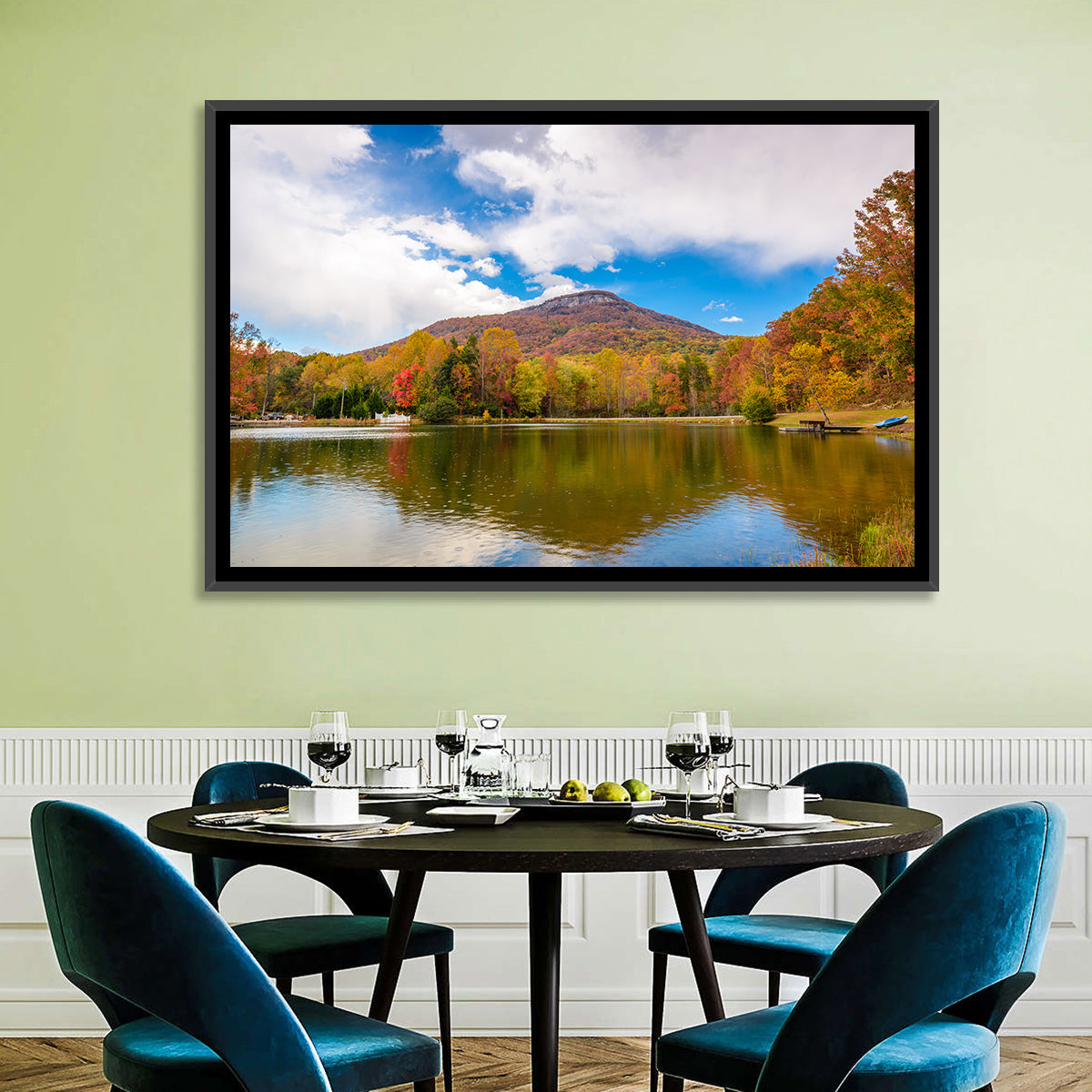 Yonah Mountain Autumn Reflection Wall Art