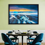 Diamond Beach Ice at Dusk Wall Art