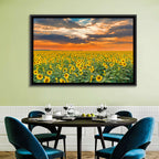 Golden Hour Sunflower Field Wall Art