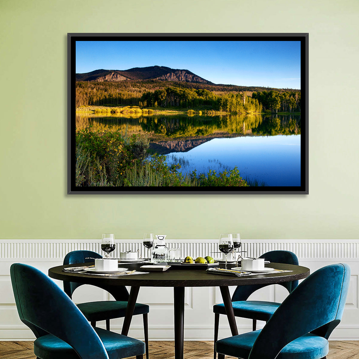 Golden Hour Mountain Lake Wall Art
