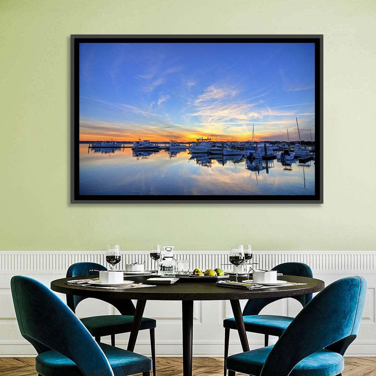 Marina at Golden Hour Wall Art
