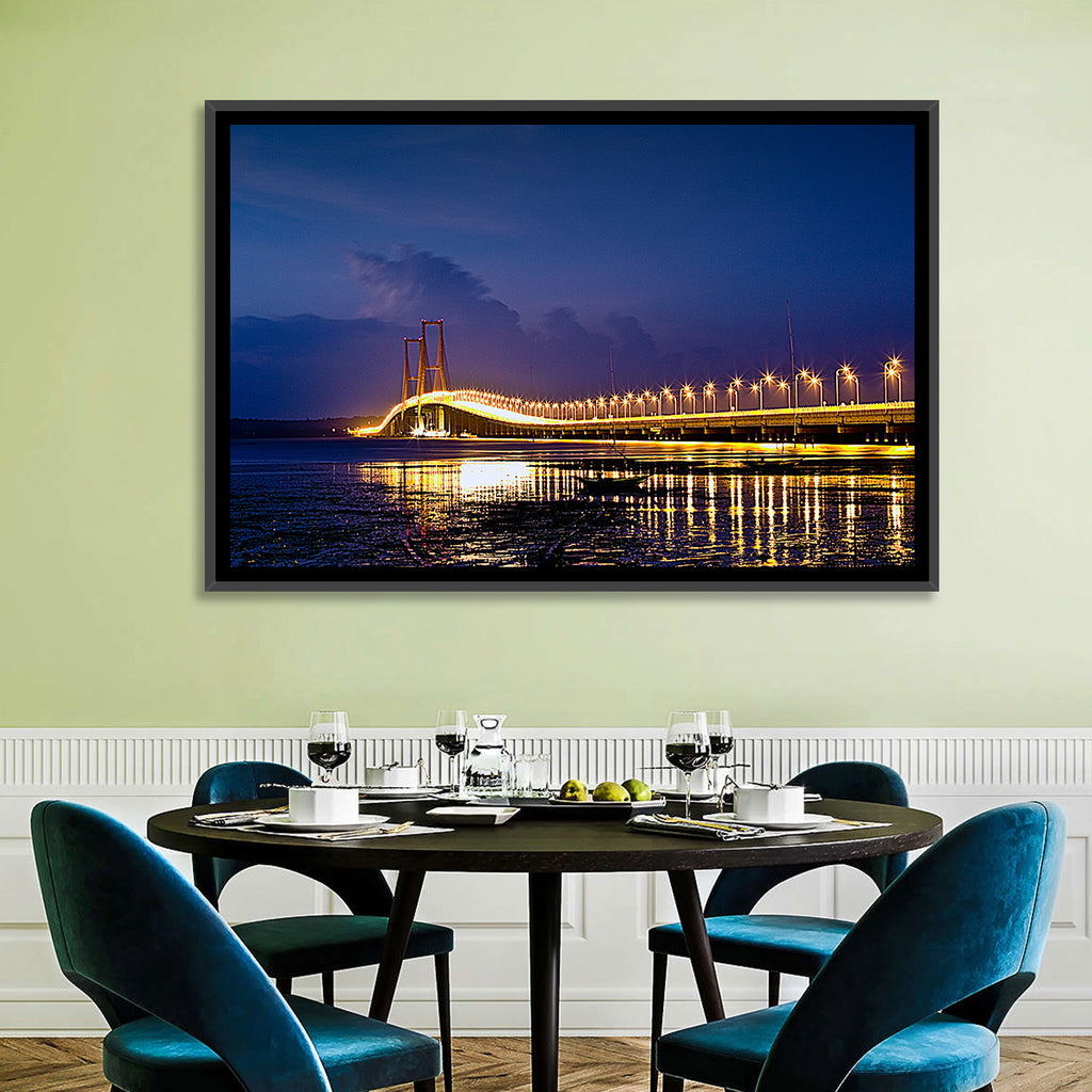 Suramadu Bridge at Dusk Wall Art