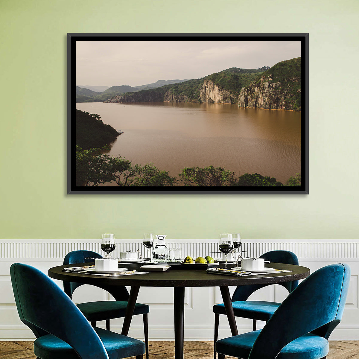 Lake Nyos Cliff View Wall Art