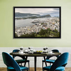 Alesund Harbor Cityscape Wall Art