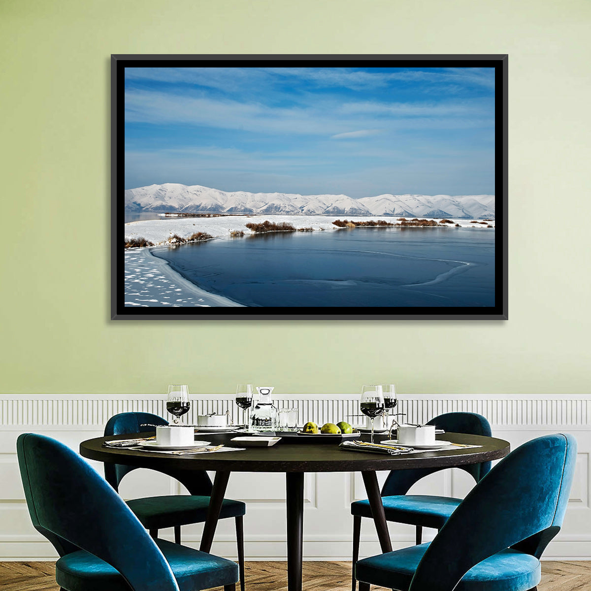 Lake Sevan Winter Landscape Wall Art
