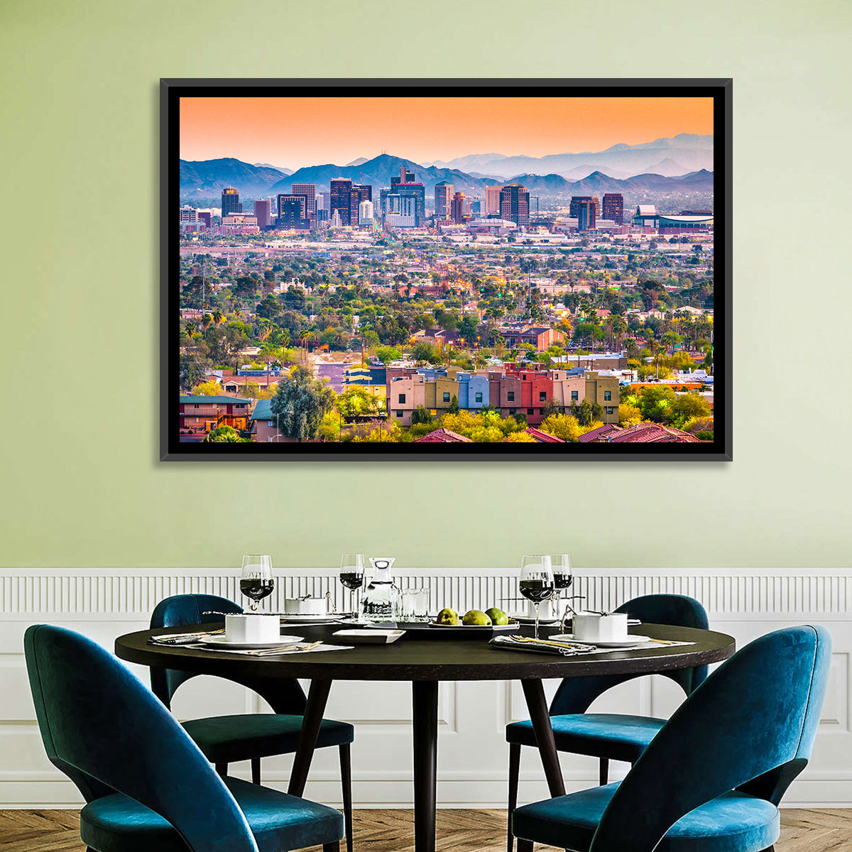 Phoenix Golden Hour Cityscape Wall Art