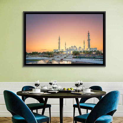 Sheikh Zayed Grand Mosque at Sunset Wall Art