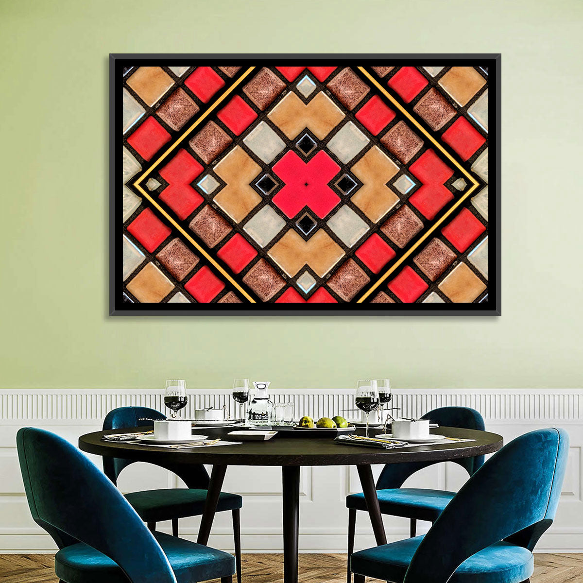Connected Blocks Wall Art