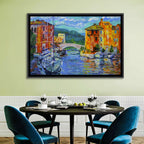 Port Grimaud Canal Scene Wall Art