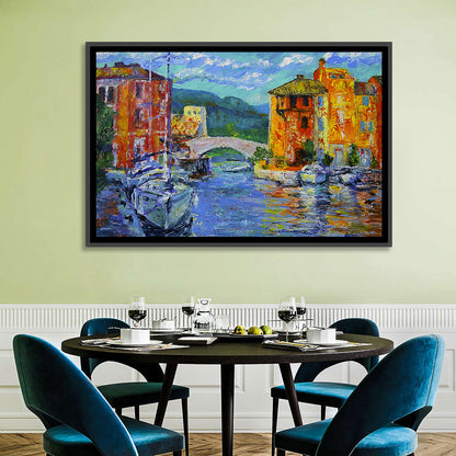 Port Grimaud Canal Scene Wall Art