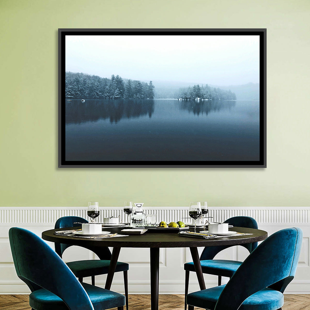 Burr Pond Winter Reflection Wall Art