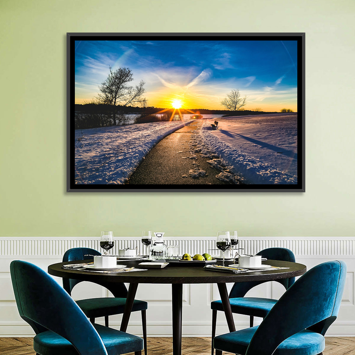 Lake Zorinsky Winter Sunrise Wall Art