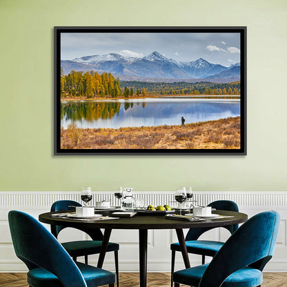 Autumn Mountain Lake Reflection Wall Art