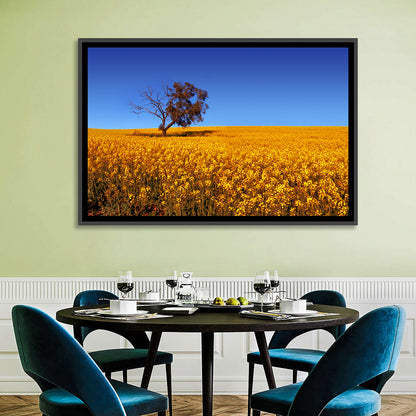 Canola Field with Lone Tree Wall Art