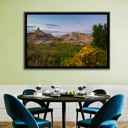 Badlands Golden Hour Meadow Wall Art