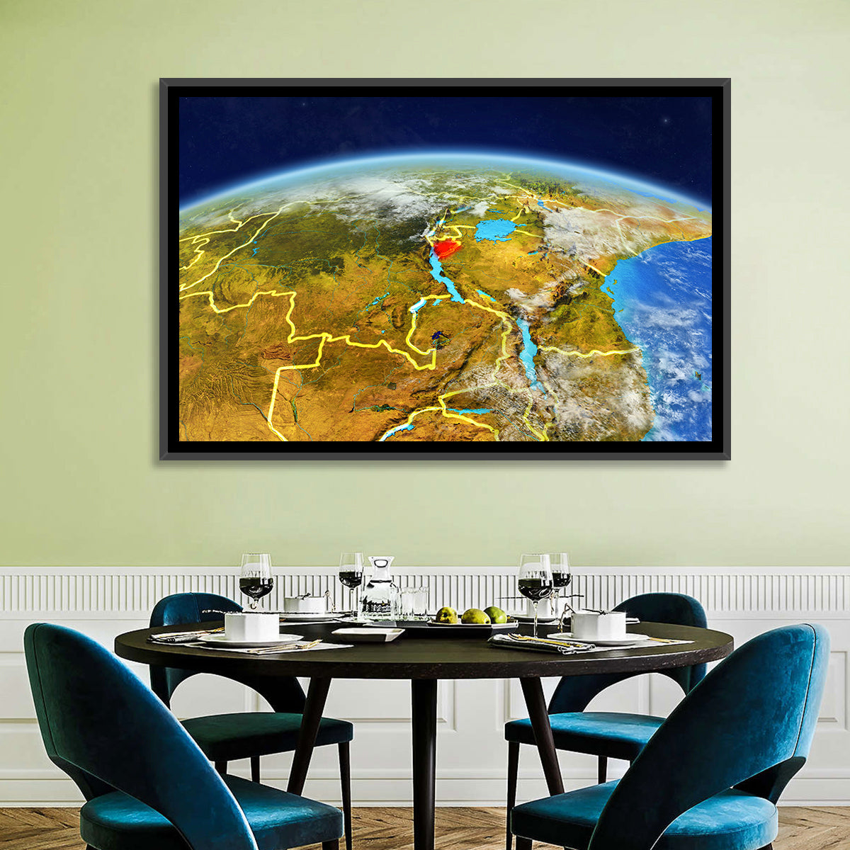 East Africa From Space Wall Art