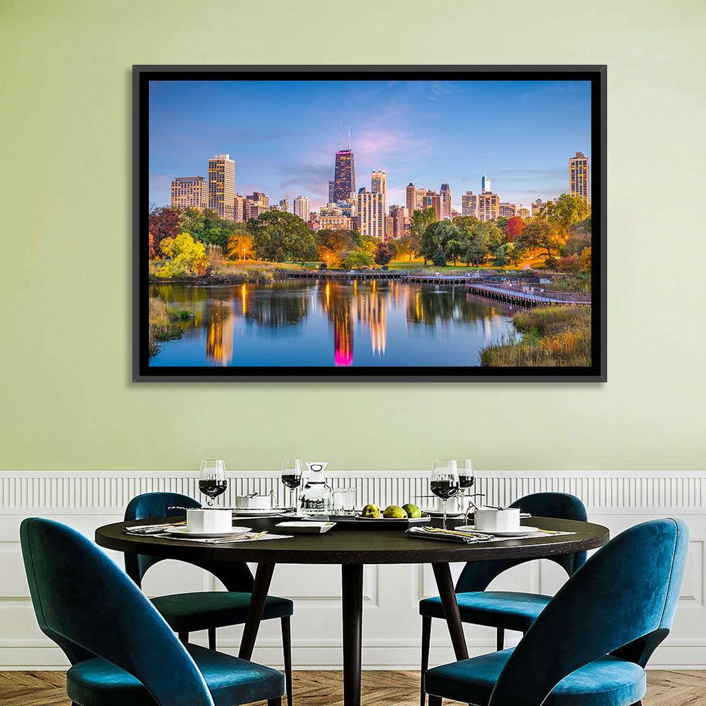 Chicago Skyline at Twilight Wall Art