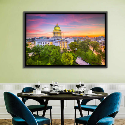 Madison State Capitol at Dusk Wall Art