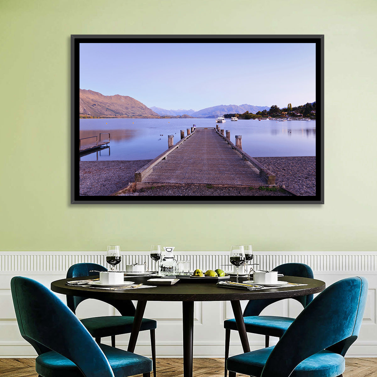 Wanaka Pier at Twilight Wall Art