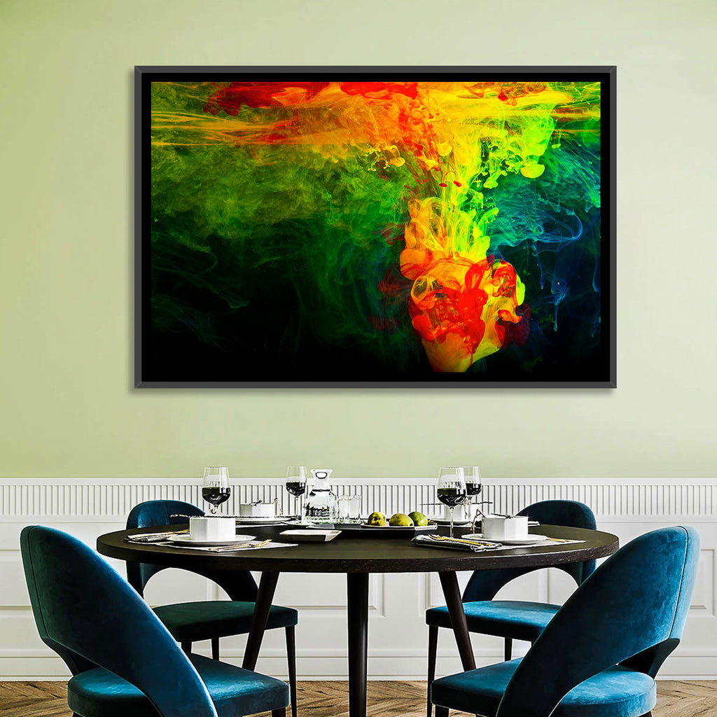 Dynamic Ink Plumes Abstract Wall Art