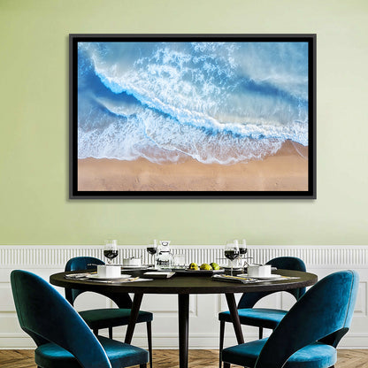 Aerial Turquoise Beach Waves Wall Art