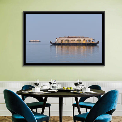 Thatched Houseboat on Vembanad Lake Wall Art