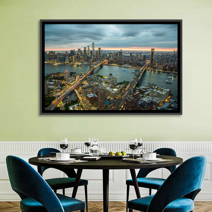 New York Twilight Cityscape Wall Art