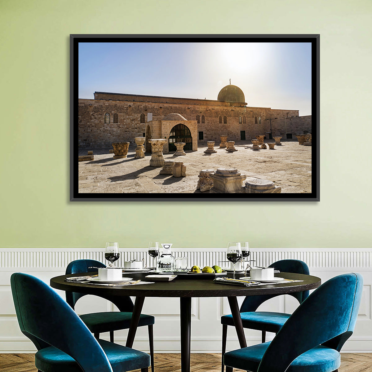 Al-aqsa Mosque Courtyard Wall Art in a room, landscape