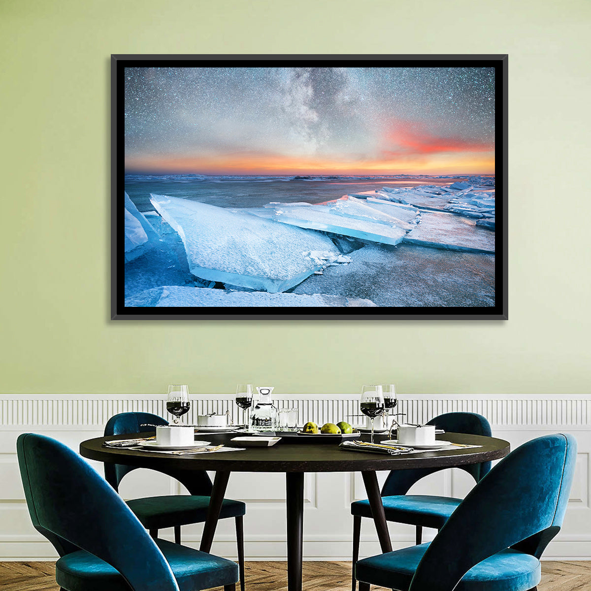 Milky Way Over Frozen Shore Wall Art