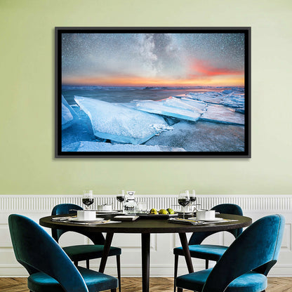 Milky Way Over Frozen Shore Wall Art