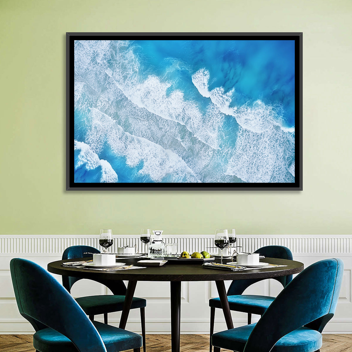 Aerial Turquoise Waves Wall Art