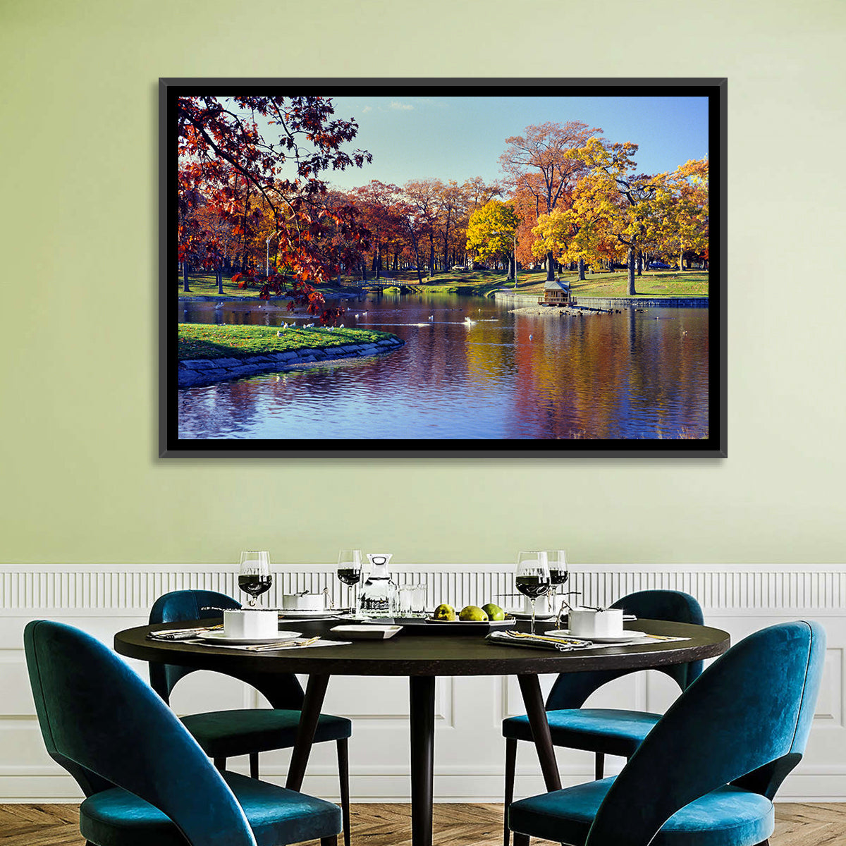 Deering Oaks Autumn Pond Wall Art