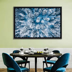Aerial Snowy Evergreen Canopy Wall Art