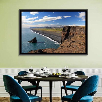 Dyrhólaey Black Sand Beach and Sea Stack Wall Art