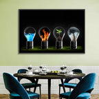 Elemental Light Bulbs Wall Art