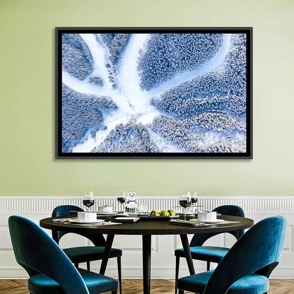 Birds-eye Ski Resort Landscape Wall Art